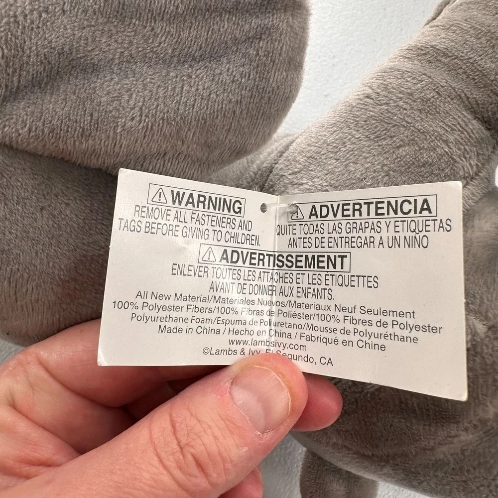 Bedtime Originals Humphrey‎ Elephant Plush Gray 9
